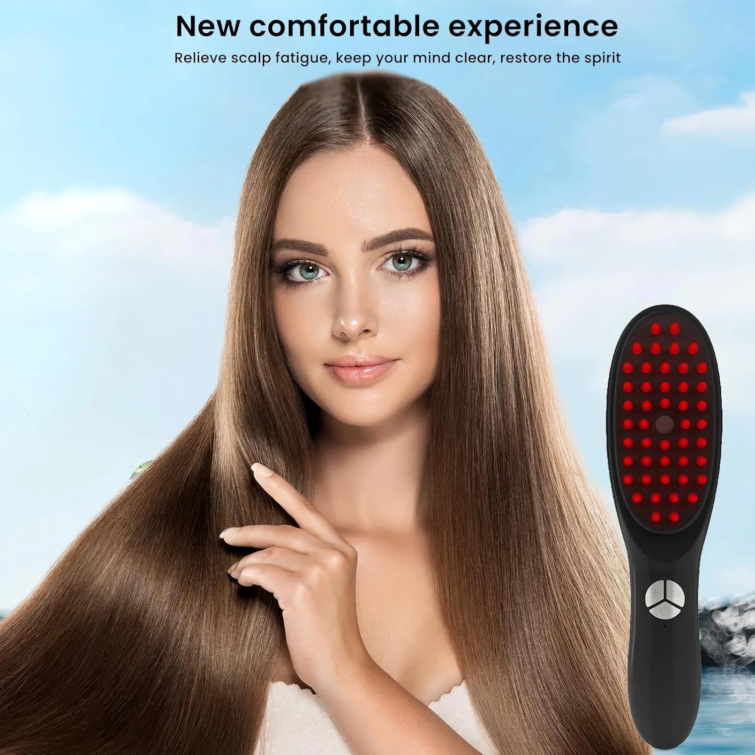 Steam Hair Comb 3D Massager | Electric Ultrasonic Hair Brush with Atomization | Lotloo