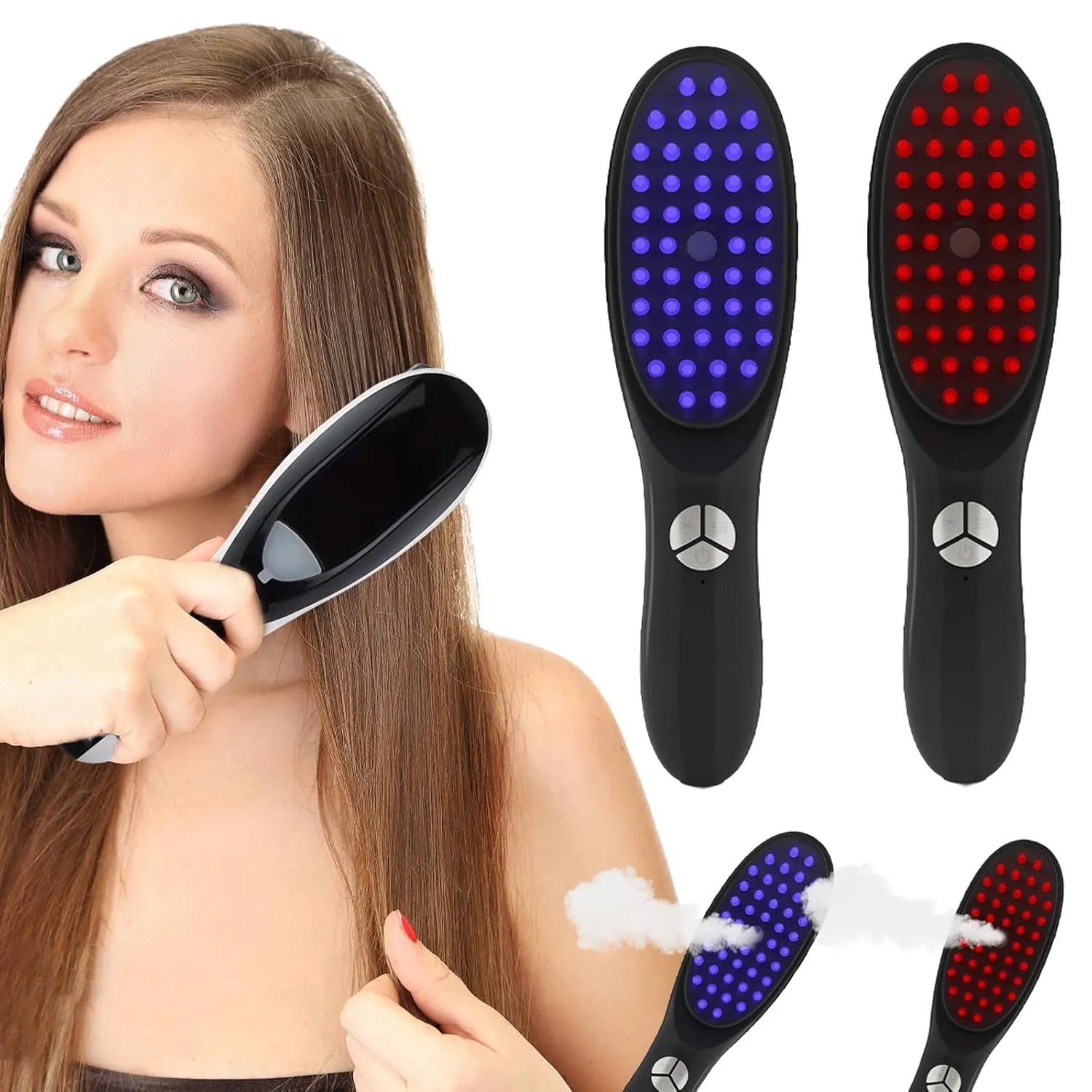 Steam Hair Comb 3D Massager | Electric Ultrasonic Hair Brush with Atomization | Lotloo