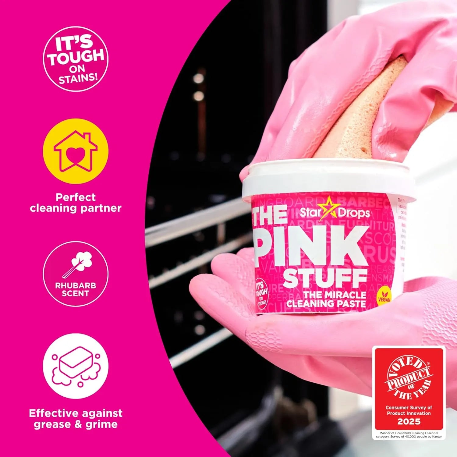 The Pink Stuff Multipurpose Cleaning Cream | Powerful Stain Remover for Kitchen & Bathroom | Lotloo