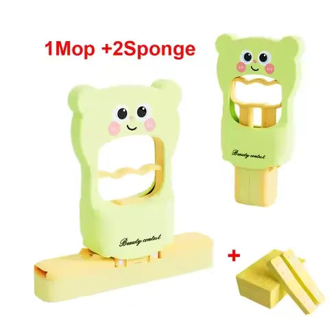 Cartoon Mop Portable Hand Free Mini Mop | Foldable Desktop & Multi-Surface Cleaner | Lotloo