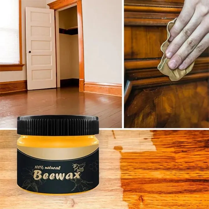 Pure home Beeswax | Furniture Polish 60ml – Natural Wood Care & Scratch Repair Wax | Lotloo