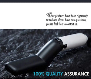 Product with text about rigorous testing and quality assurance on a dark background