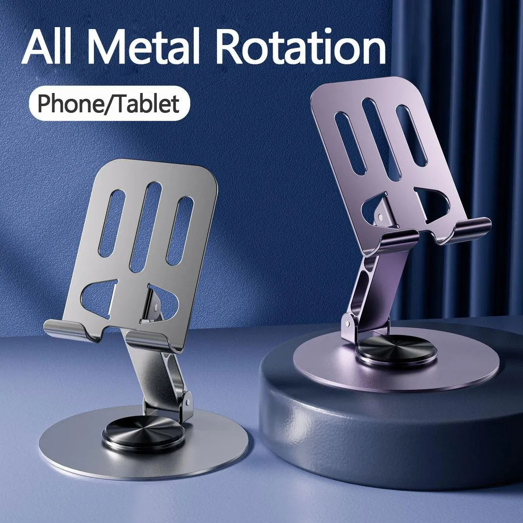 Metal Phone Stand | Rotatable Tablet Holder – Adjustable 360° Mobile Stand | Lotloo