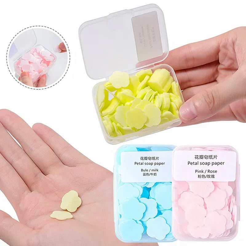 Flower Soap Big Box Travel-Friendly Disposable Hand Wash | Pack of 2 Mini Flower Soap | Lotloo
