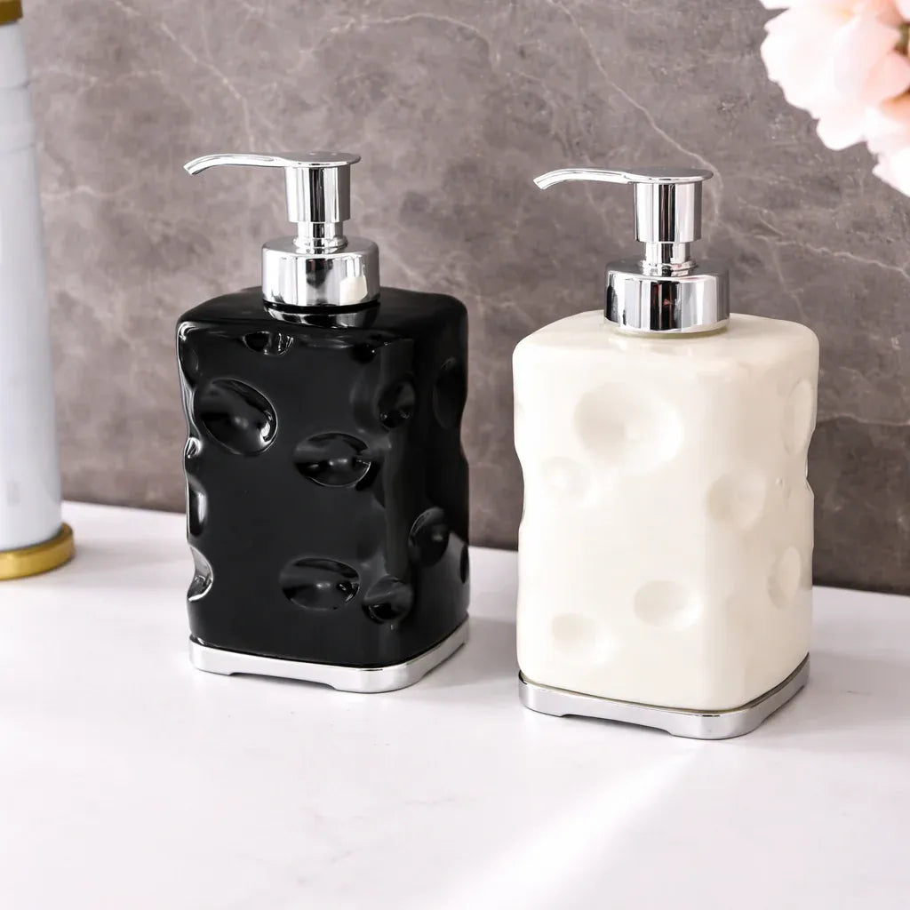 Premium Designer Hand Wash Soap Bottle | Durable Bathroom Pump Dispenser for Home & Hotel | Lotloo