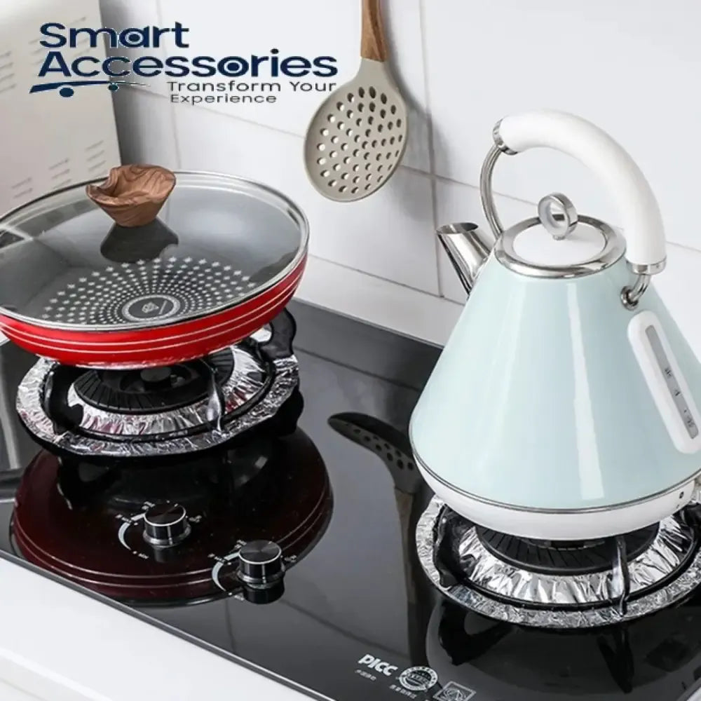 10 Pcs Aluminum Foil Stove Burner Cover| Heat-Resistant Disposable Stove Protectors | Lotloo