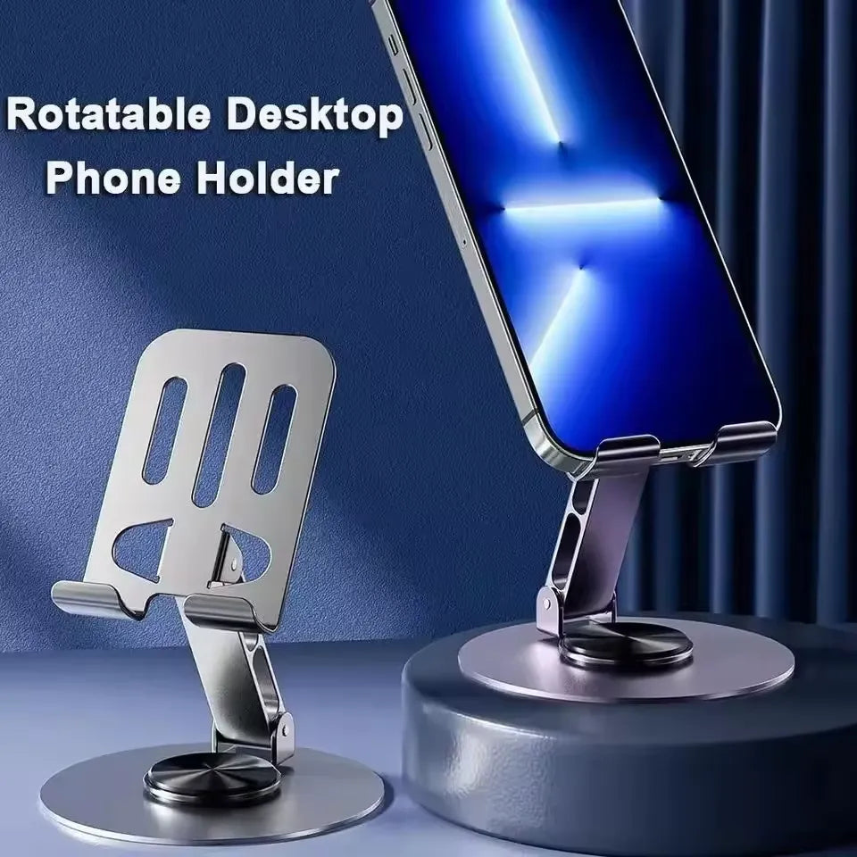 Metal Phone Stand | Rotatable Tablet Holder – Adjustable 360° Mobile Stand | Lotloo